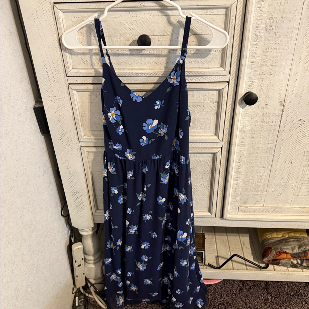 Old Navy Floral Maxi Dress - Blue and White